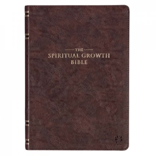 NLT Spiritual Growth Bible, Brown, Imitation Leather, Articles, Book Introductions, Character Profiles, Cross-References, Topical Index, Presentation Page, Ribbon Markers, Thumb Index