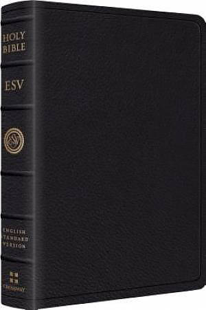 ESV Wide Margin Reference Bible Top Grain Leather, Black