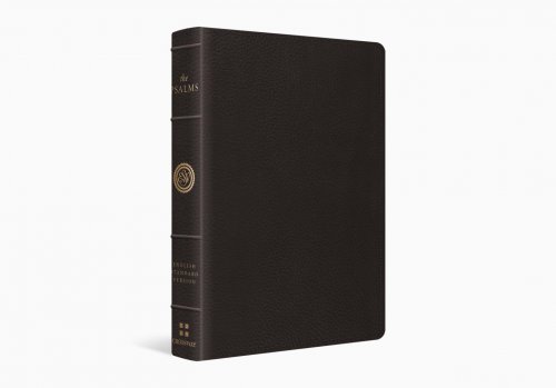 The Psalms, ESV, Top Grain Leather, Black, Ribbon Marker, Large Print, Compact