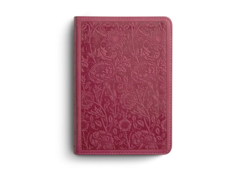 ESV Large Print Compact Bible, Red Letter (TruTone, Berry, Floral Design)