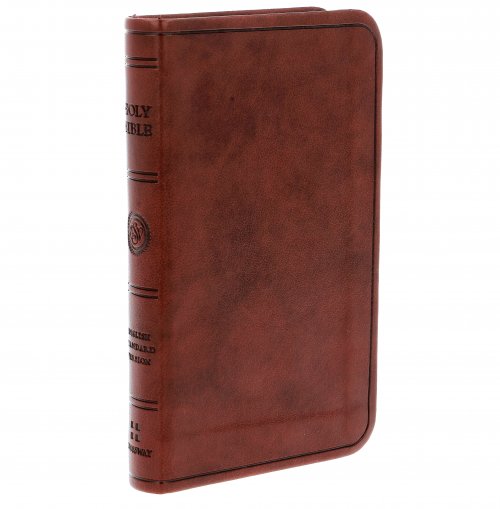 ESV Vest Pocket New Testament and Psalms, Brown, Imitation Leather, Proverbs, Sewn Binding, Durable Cover