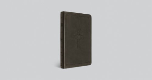 ESV Large Print Value Thinline Bible (TruTone, Olive, Celtic Cross Design)