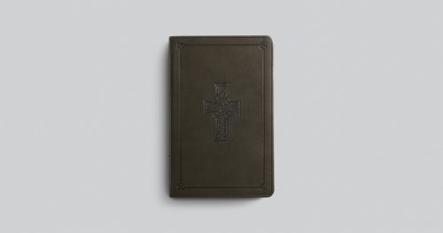 ESV Large Print Value Thinline Bible (TruTone, Olive, Celtic Cross Design)