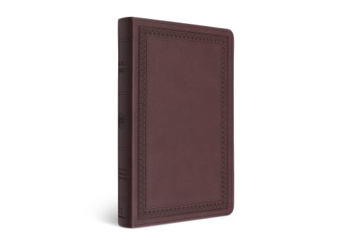 ESV Large Print Value Thinline Bible (TruTone, Mahogany, Border Design)