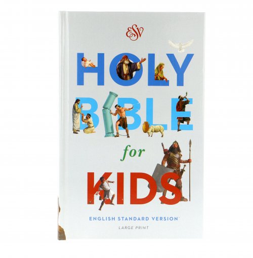 ESV Holy Bible for Kids Grey Hardback Large Print Illustrated Presentation Page Full-Colour Maps