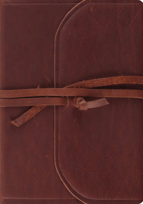 ESV Journaling Bible, Interleaved Edition (Natural Leather, Brown, Flap with Strap)