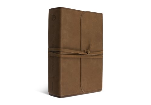 ESV Journaling Bible, Interleaved Edition (Natural Leather, Brown, Flap with Strap)