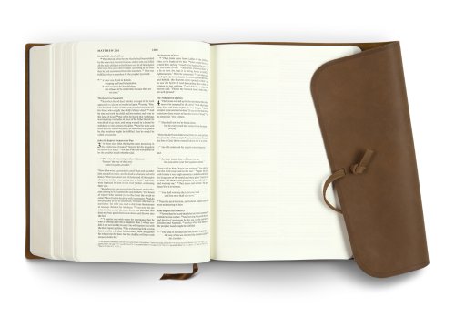 ESV Journaling Bible, Interleaved Edition (Natural Leather, Brown, Flap with Strap)