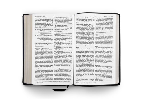 ESV Large Print Thinline Bible (Genuine Leather, Black)