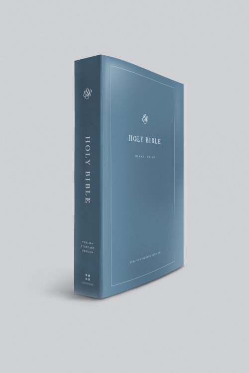 ESV Giant Print Bible, Paperback, Blue, Economy, Why Read The Bible Article, Testament Introductions, 40-Day Reading Plan, Plan of Salvation