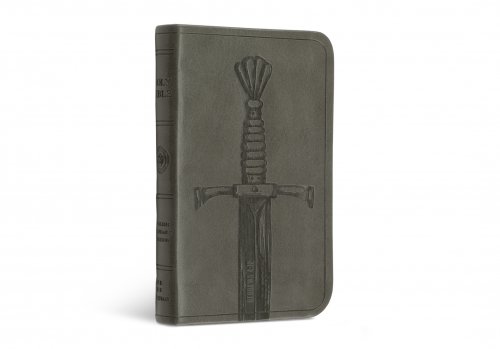 ESV Vest Pocket New Testament with Psalms and Proverbs, TruTone®, Silver, Sword Design