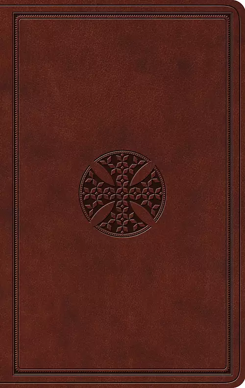 ESV Value Thinline Bible, TruTone, Brown, Mosaic Cross Design