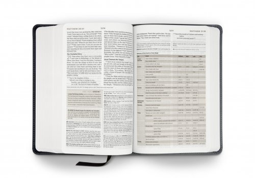 ESV Student Study Bible, Navy, Leather, Character Profiles, Book Introductions, Topical Articles, Glossary, Maps, Illustrations, Concordance, Cross References