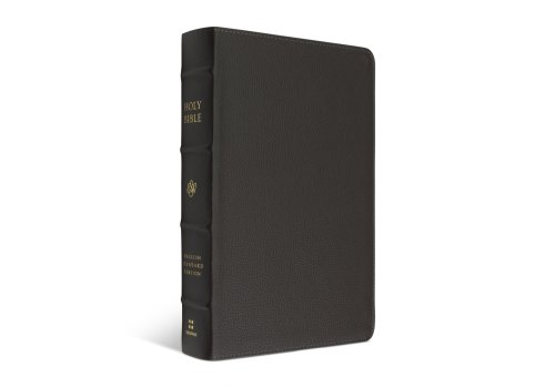 ESV Large Print Personal Size Bible, Red Letter (Buffalo Leather, Deep Brown)