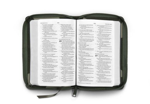 ESV Compact Bible, Camo, Canvas, Zip, Ribbon Marker