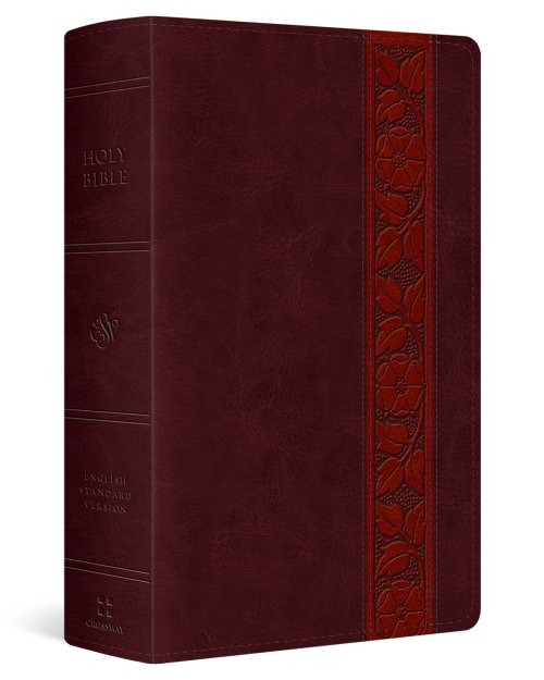 ESV Large Print Personal Size Bible (TruTone, Mahogany, Trellis Design)