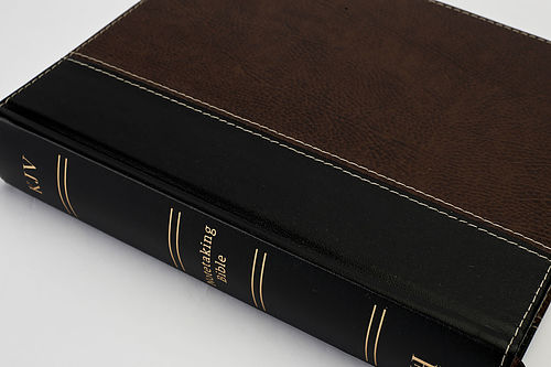 KJV Notetaking Bible, Black/Brown Bonded Leather Hardcover