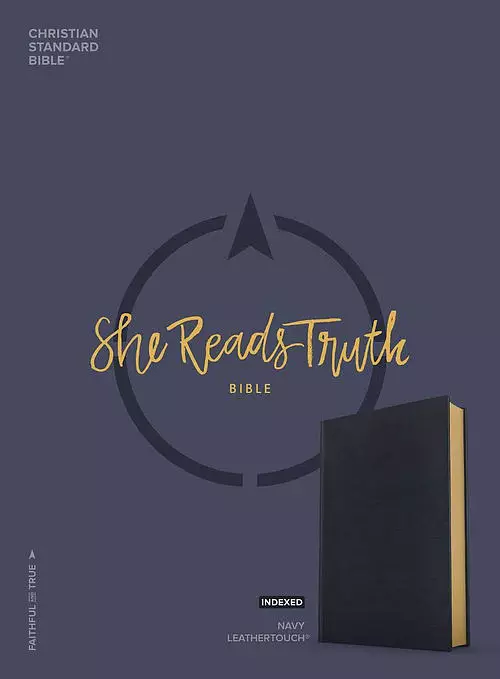 CSB She Reads Truth Bible, Navy Leathertouch, Indexed