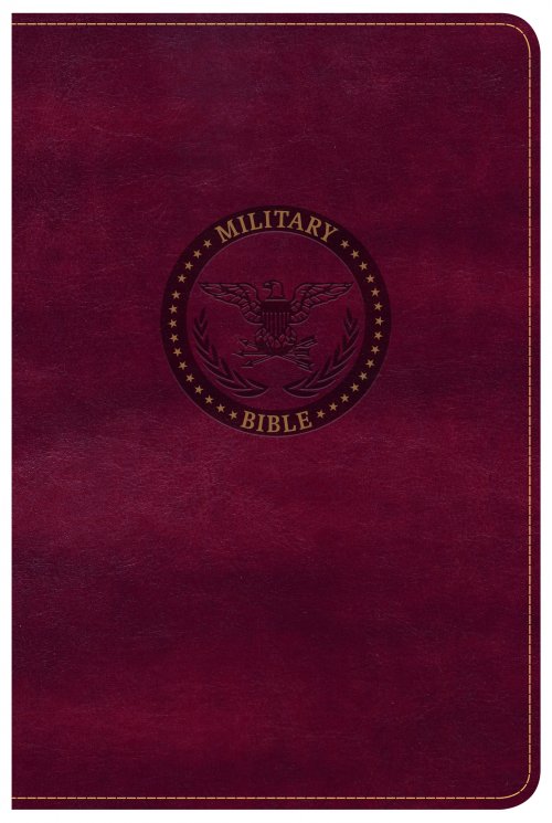 CSB Military Bible, Burgundy Leathertouch