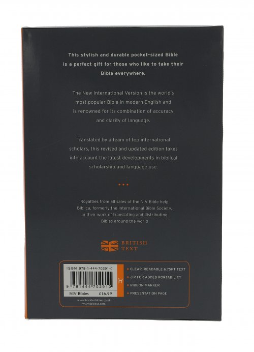 NIV Compact Bible, Charcoal, Imitation Leather, Anglicised, Slipcase, Zipped, Ribbon Marker, Presentation Page, 2011 Edition