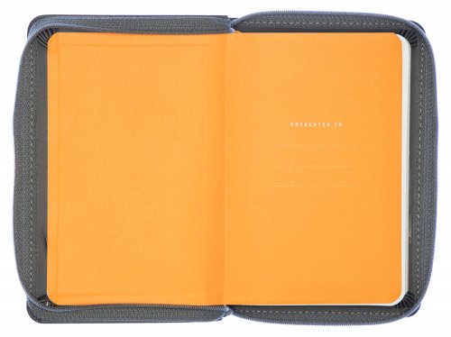 NIV Compact Bible, Charcoal, Imitation Leather, Anglicised, Slipcase, Zipped, Ribbon Marker, Presentation Page, 2011 Edition