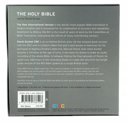 NIV Audio Bible, Grey, MP3 CD