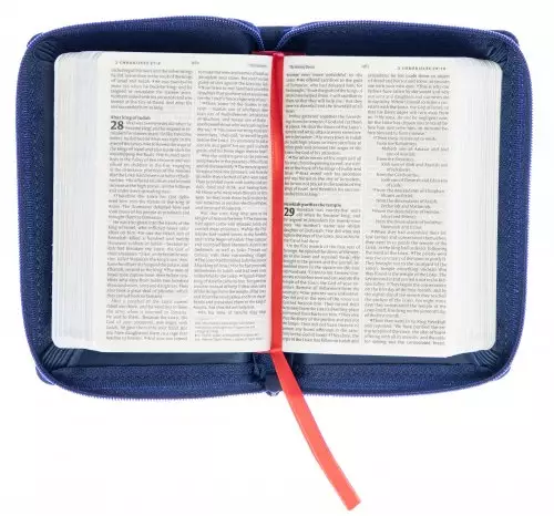 NIV Tiny Bible, Navy, Imitation Leather, Anglicised, Zipped, Presentation Box, Ribbon Marker