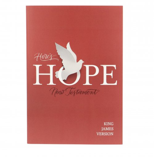 KJV Here's Hope New Testament, Pink, Paperback, Gift, Helpful Bible Passages, Salvation Plan