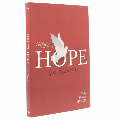 KJV Here's Hope New Testament, Pink, Paperback, Gift, Helpful Bible Passages, Salvation Plan