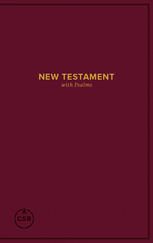 CSB Pocket New Testament with Psalms, Burgundy Trade Paper