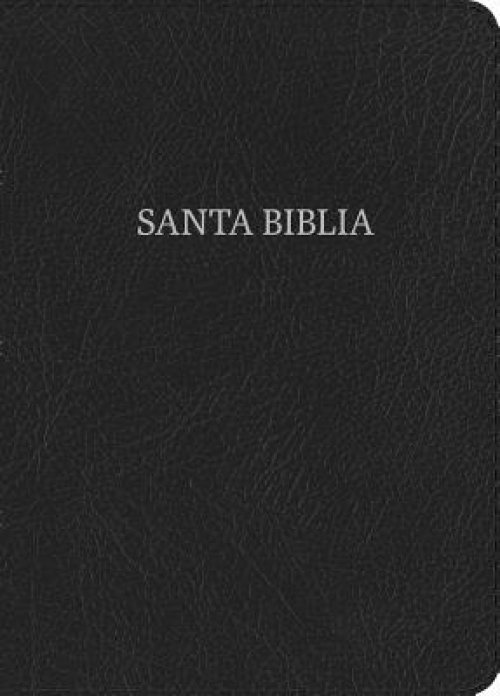 NVI Biblia Letra Súper Gigante, negro piel fabricada con índ