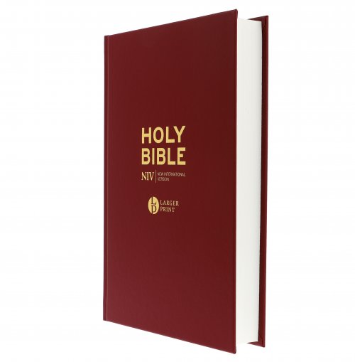 NIV Pew Bible, Burgundy, Hardback, Larger Print, Anglicised, Maps, Reading Plan, Helpful Bible Passages