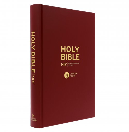 NIV Pew Bible, Burgundy, Hardback, Larger Print, Anglicised, Maps, Reading Plan, Helpful Bible Passages