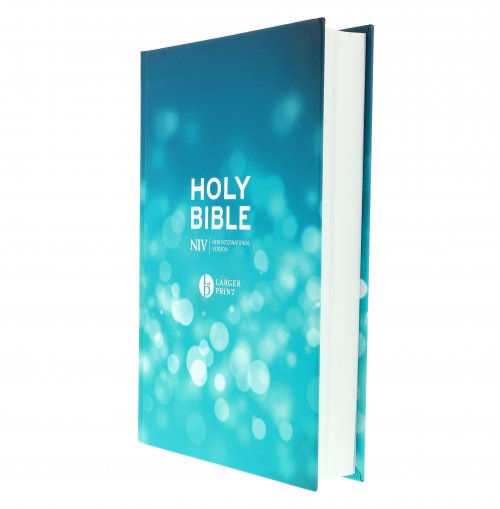 NIV Large Print Bible, Blue, Hardback, Maps, Shortcuts, Events and People of the Bible, Reading Plan and Bible Guide, Quick Links, British Spelling