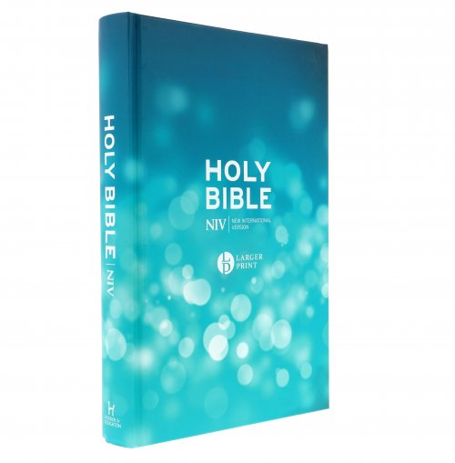 NIV Large Print Bible, Blue, Hardback, Maps, Shortcuts, Events and People of the Bible, Reading Plan and Bible Guide, Quick Links, British Spelling