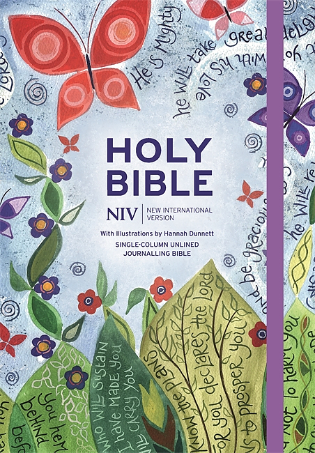 Hannah Dunnett Niv Journalling Bible Blue Hardback Easy To Read Single Column Shortcuts To Key Stories Events Of The Bible Reading Plan