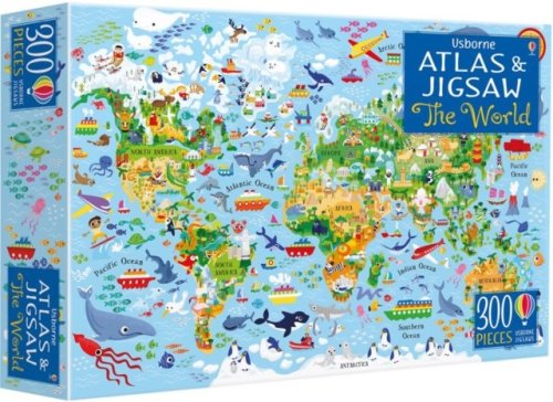 Usborne Atlas And Jigsaw The World