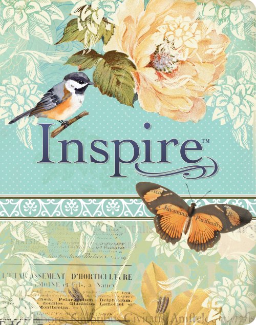 NLT Inspire Colouring Bible, Turquoise, Cloth Bound, Two-Inch-Wide Ruled Journaling Margins, Line-Art Illustrations, Matching Ribbon Marker