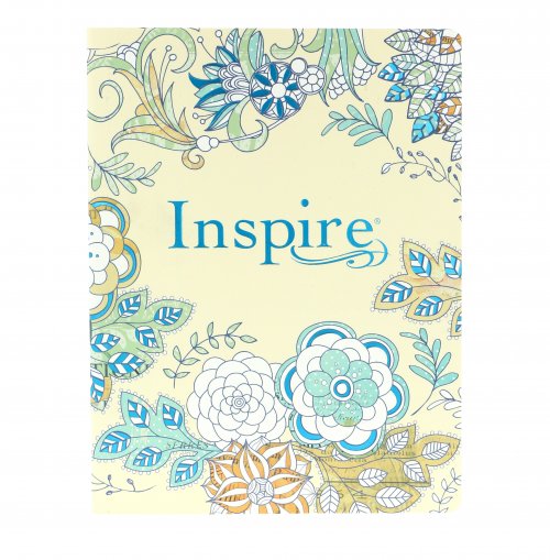 NLT Inspire Colouring and Journaling Bible, Beige, Paperback, Single-Column, Wide-Margin, Colouring Images