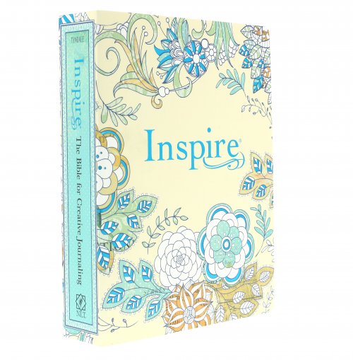 NLT Inspire Colouring and Journaling Bible, Beige, Paperback, Single-Column, Wide-Margin, Colouring Images