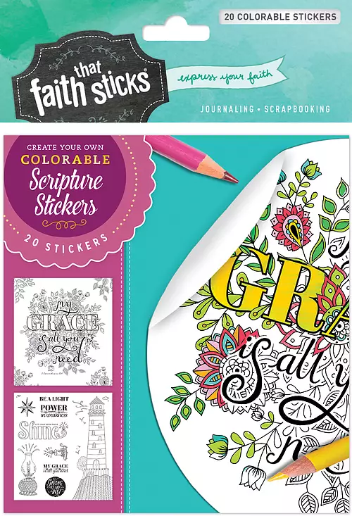 2 Corinthians 12:9 Colorable Stickers