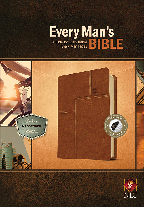 NLT Every Man's Bible, Brown, Imitation Leather, Study Notes, Articles, Book Introductions, Biblical People Profiles, Advice from Christian Leaders