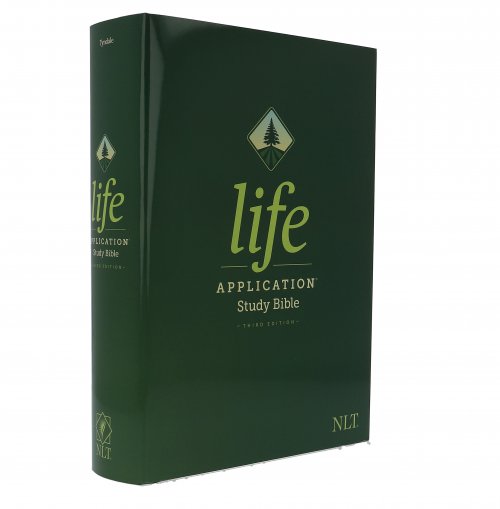 NLT Life Application Study Bible, Green, Hardback, Third Edition, Book Introductions, Colour Maps, Charts, Concordance, Presentation Page