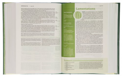 NLT Life Application Study Bible, Green, Hardback, Third Edition, Book Introductions, Colour Maps, Charts, Concordance, Presentation Page