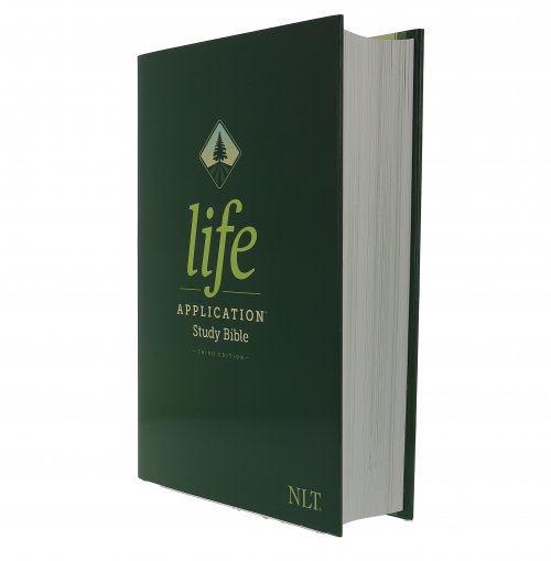 NLT Life Application Study Bible, Green, Hardback, Third Edition, Book Introductions, Colour Maps, Charts, Concordance, Presentation Page