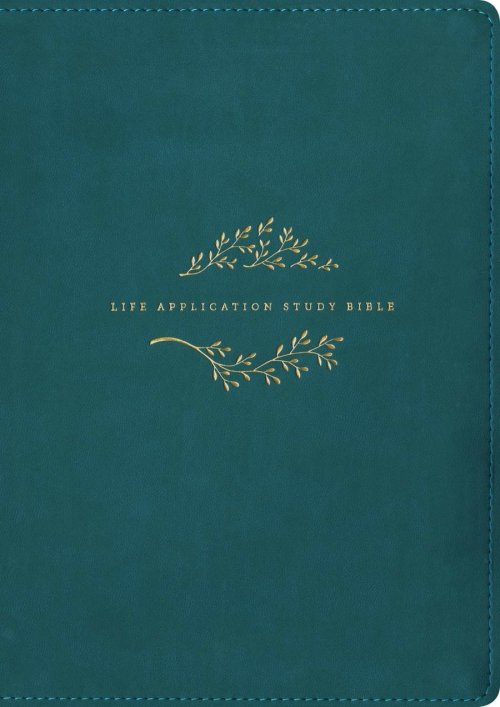 NLT Life Application Study Bible, Third Edition, Large Print (LeatherLike, Teal Blue, Red Letter)