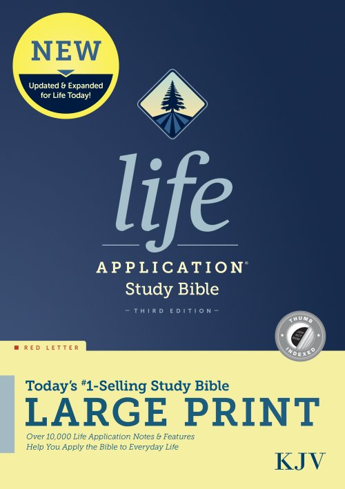 KJV Life Application Study Bible, Third Edition, Large Print (Hardcover, Indexed, Red Letter)