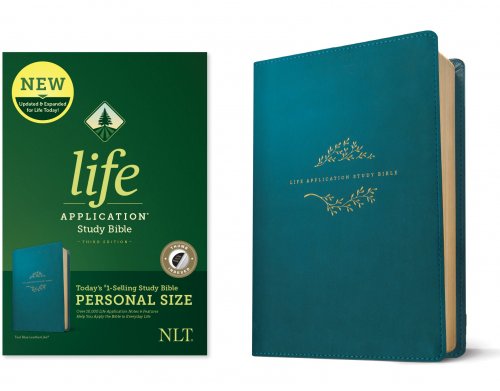 NLT Life Application Study Bible, Third Edition, Personal Size (LeatherLike, Teal Blue, Indexed)