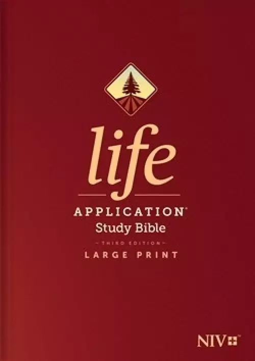 NIV Life Application Study Bible, Third Edition, Large Print (Hardcover, Indexed, Red Letter)