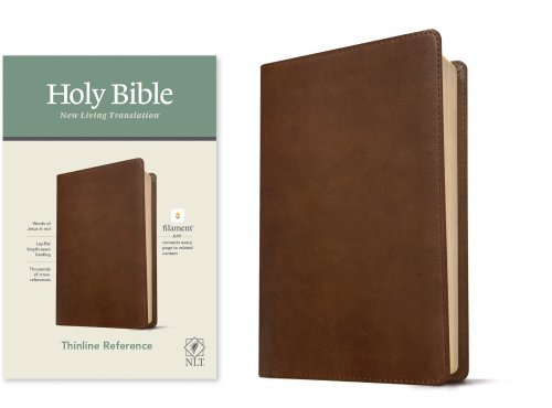 NLT Thinline Reference Bible, Filament Enabled (LeatherLike, Rustic Brown)